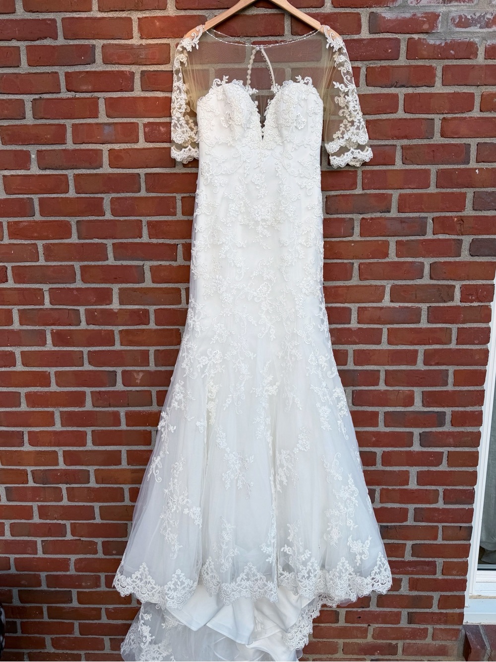 Jasmine Collection Ivory Lace Illusion Wedding Gown